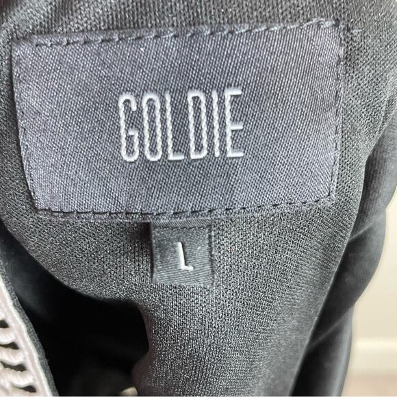 Goldie Black White Lace Mini Straight Pencil  Skirt Large - Picture 6 of 7